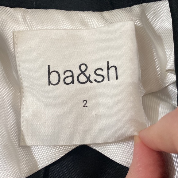 BA&SH Bonjovi double breasted blazer with sequin trim in noir black size 8 - Picture 11 of 14